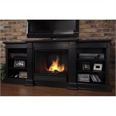 Real Flame Fresno Indoor Gel TV Stand Fireplace in Black