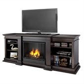 Real Flame Fresno Indoor Gel TV Stand Fireplace in Dark Walnut