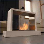 Real Flame Insight Ventless Gel Fuel Fireplace in White Finish