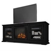 Real Flame Hudson Freestanding Electric Fireplace TV Stand in Black