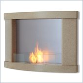 Real Flame Meridian Gel Wall Fireplace in Cream Speckle