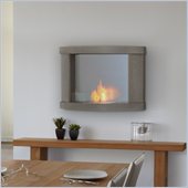 Real Flame Meridian Gel Wall Fireplace in Pebble Gray