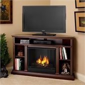 Real Flame Churchill Gel Corner Fireplace in Dark Espresso