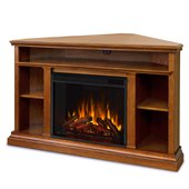 Real Flame Churchill Electric Corner Fireplace in Oak