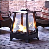 Real Flame Sonoma Outdoor Fireplace in Black Finish