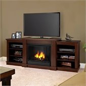 Real Flame Hawthorne Gel Fireplace TV Stand in Dark Espresso