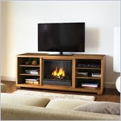 Real Flame Marco Gel TV Stand Fireplace in Walnut