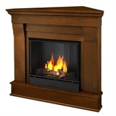 Real Flame Chateau Gel Corner Fireplace in Espresso Finish