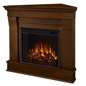 Real Flame Chateau Electric Corner Fireplace in Espresso Finish