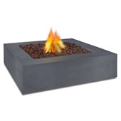 Real Flame Mezzo Square Propane Fire Table Antique White