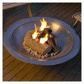 Real Flame 4 Can Outdoor Gel Fuel Fireplace Log Set