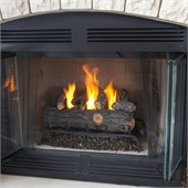 Real Flame 24 Inch Conversion Oak Log Set Gel Fuel Fireplace
