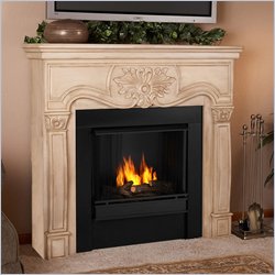 Real Flame Victoria Antique White Gel Fireplace