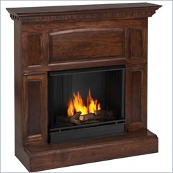 Real Flame Heritage Mahogany Gel Fuel Fireplace