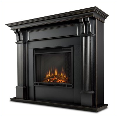 Real Flame Ashley Electric Fireplace in Blackwash Finish