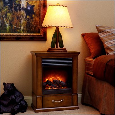 Real Flame Barrington Electric Fireplace in Pecan