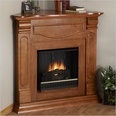 Real Flame Cambridge Oak Corner Fireplace