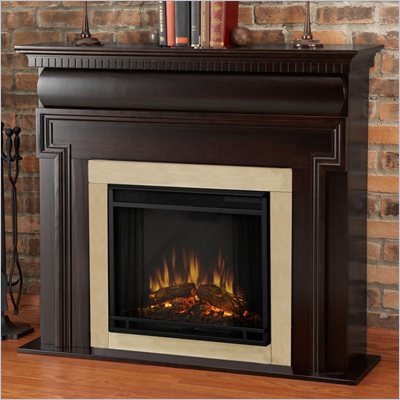 Real Flame Mt. Vernon Electric Fireplace in Dark Walnut