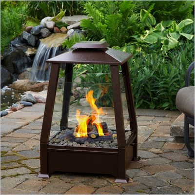 Real Flame Sierra Copper Outdoor Gel Fuel Fireplace in Copper