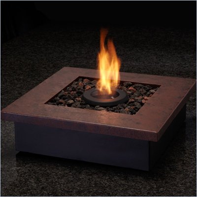 Real Flame Zen Personal Gel Fuel Fireplace in Rust Finish