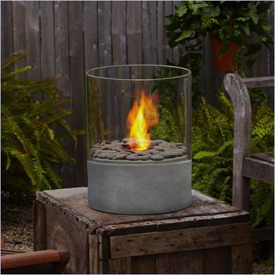 Real Flame Modesto 15 Inch Personal Fireplace in Gray Finish