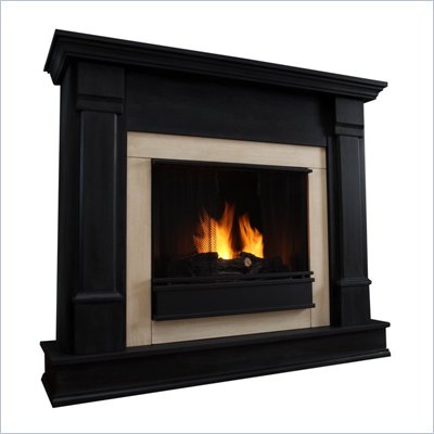 Real Flame Silverton Indoor Gel Fireplace in Black Finish