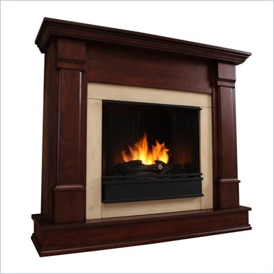 Real Flame Silverton Indoor Gel Fireplace in Dark Mahogany