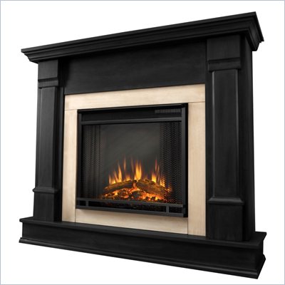 Real Flame Silverton Indoor Electric Fireplace in Black
