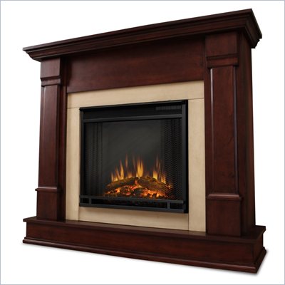 Real Flame Silverton Indoor Electric Fireplace in Dark Mahogany