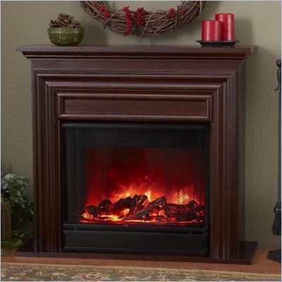Real Flame Petite Visionary Mahogany Electric Fireplace