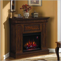Classic Flame Phoenix Corner Electric Fireplace in Burnished Walnut