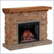 Classic Flame Grand Canyon Stacked Stone Electric Fireplace in Distressed Oak