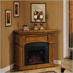 Classic Flame Nantucket Corner Electric Fireplace in Golden Cherry or Premium Oak