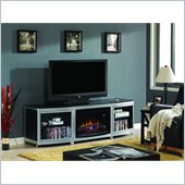Classic Flame Gotham Fireplace in Black and Silver