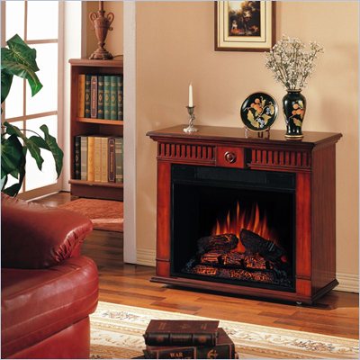 Classic Flame Strasburg Free Standing Electric Fireplace in Vintage Cherry 