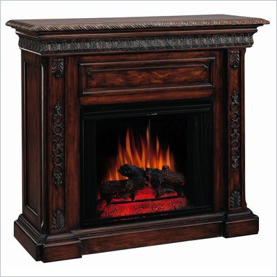 Classic Flame San Marco Free Standing Electric Fireplace in Antique Walnut
