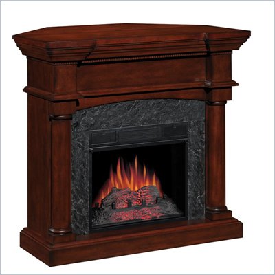 Classic Flame Martha's Vineyard Corner Electric Fireplace in Mahogany Finish