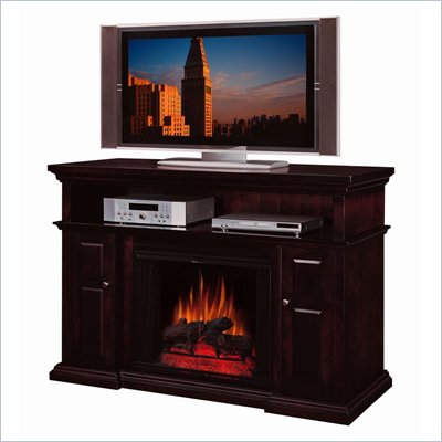 Rolling Stand on Flame Pasadena Espresso Electric Fireplace And Tv Stand   28mm468 E721
