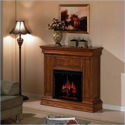 Classic Flame Phoenix Wall and Corner Electric Fireplace in Premium Oak