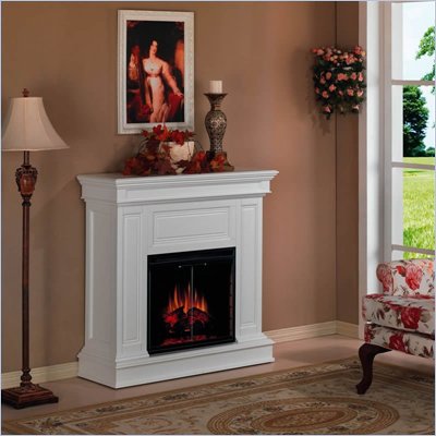 Classic Flame Phoenix Wall and Corner Electric Fireplace in White