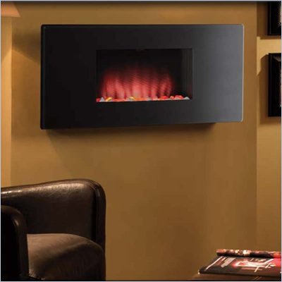 Classic Flame Zen Fire Wall Mount Electric Fireplace in Black
