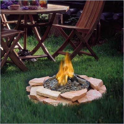 Patioflame "Campfire Style" Wood Burning Stainless Steel Log & Burner Set