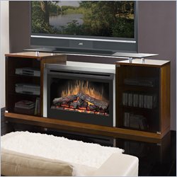 Dimplex Symphony Media Marana TV Stand with Electric Fireplace in Cherry