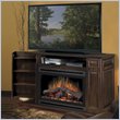 Dimplex Atwood TV Stand with Electric Fireplace in Burnished Walnut