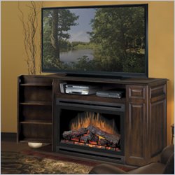 Dimplex Atwood TV Stand with Electric Fireplace in Burnished Walnut