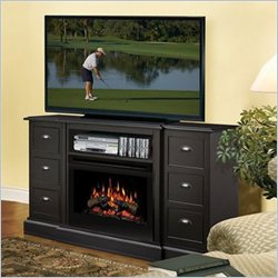 Dimplex Gibbons TV Stand with Electric Fireplace in Espresso