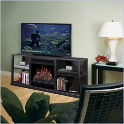Dimplex Corner TV Stand with Electric Fireplace in Black