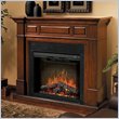 Dimplex Electraflame Newport Electric Fireplace in Walnut with Dark Granite-Look Surround