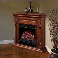 Dimplex Warren Corner Electric Fireplace in Burnished Walnut
