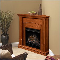 Dimplex Branson Corner Electric Fireplace in Warm Oak Finish